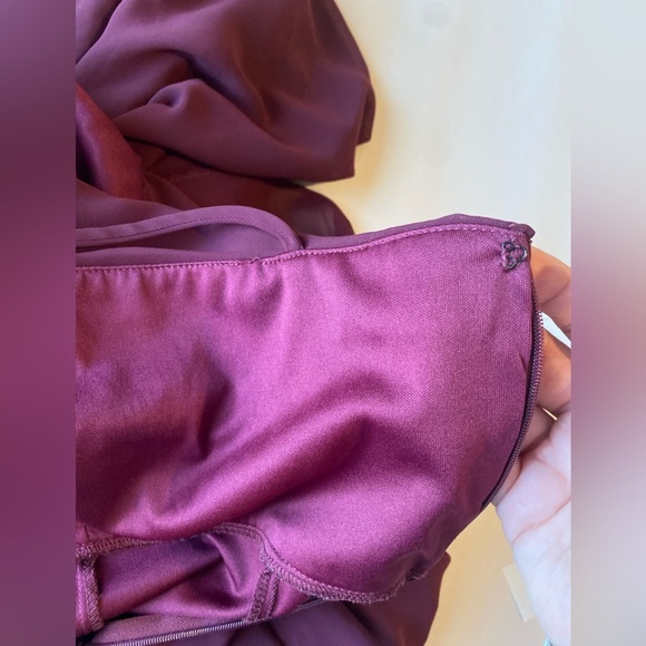 Bill Levkoff Burgundy Bridesmaids Maxi Dress, Size 12 - Picture 5 of 7